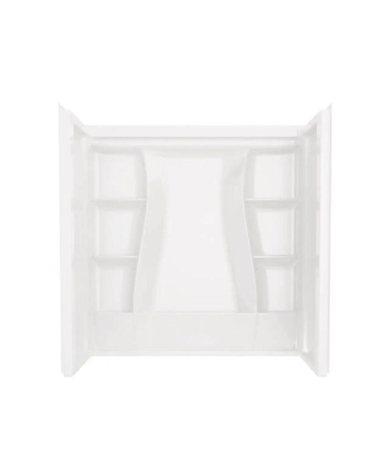 Delta Classic 500 60 in. W x 61.25 in. H x 32 in. D 3-Piece Direct-to-Stud Alcove Tub Surrounds in High Gloss White