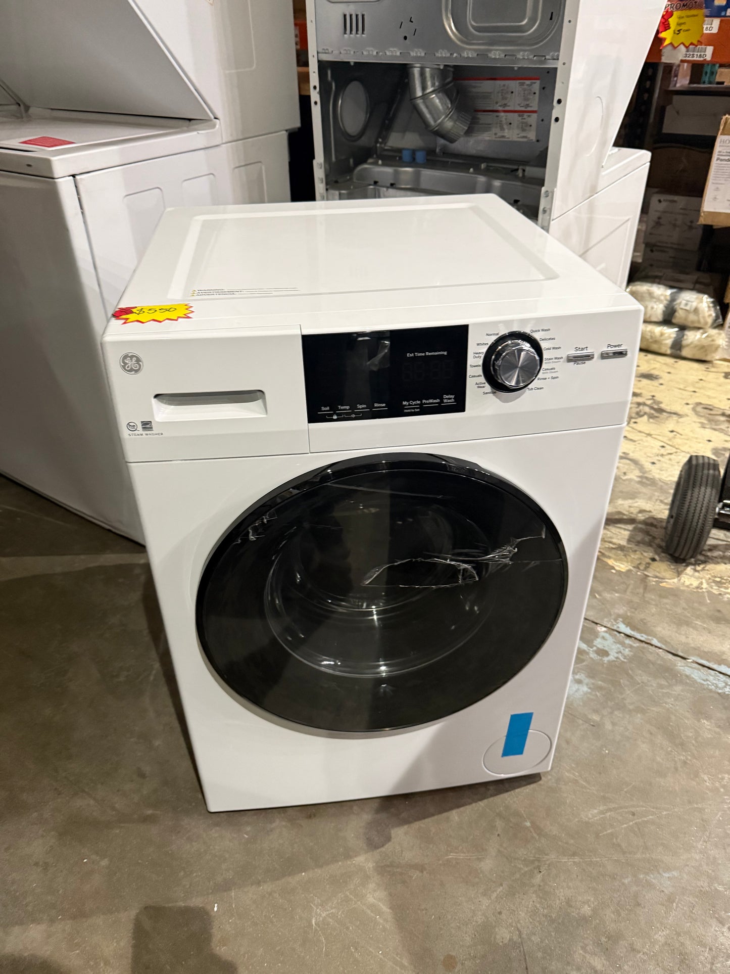 GE
2.4 cu. ft. Stackable White Front Loading Washing Machine with Steam, ENERGY STAR