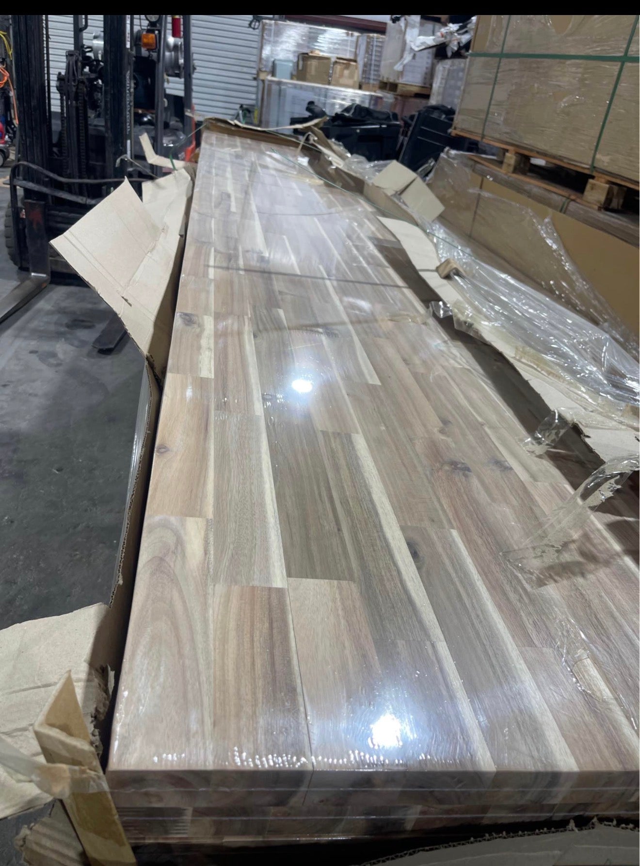 12 ft. L x 25 in. D Unfinished Acacia Butcher Block Countertop with Standard Edge