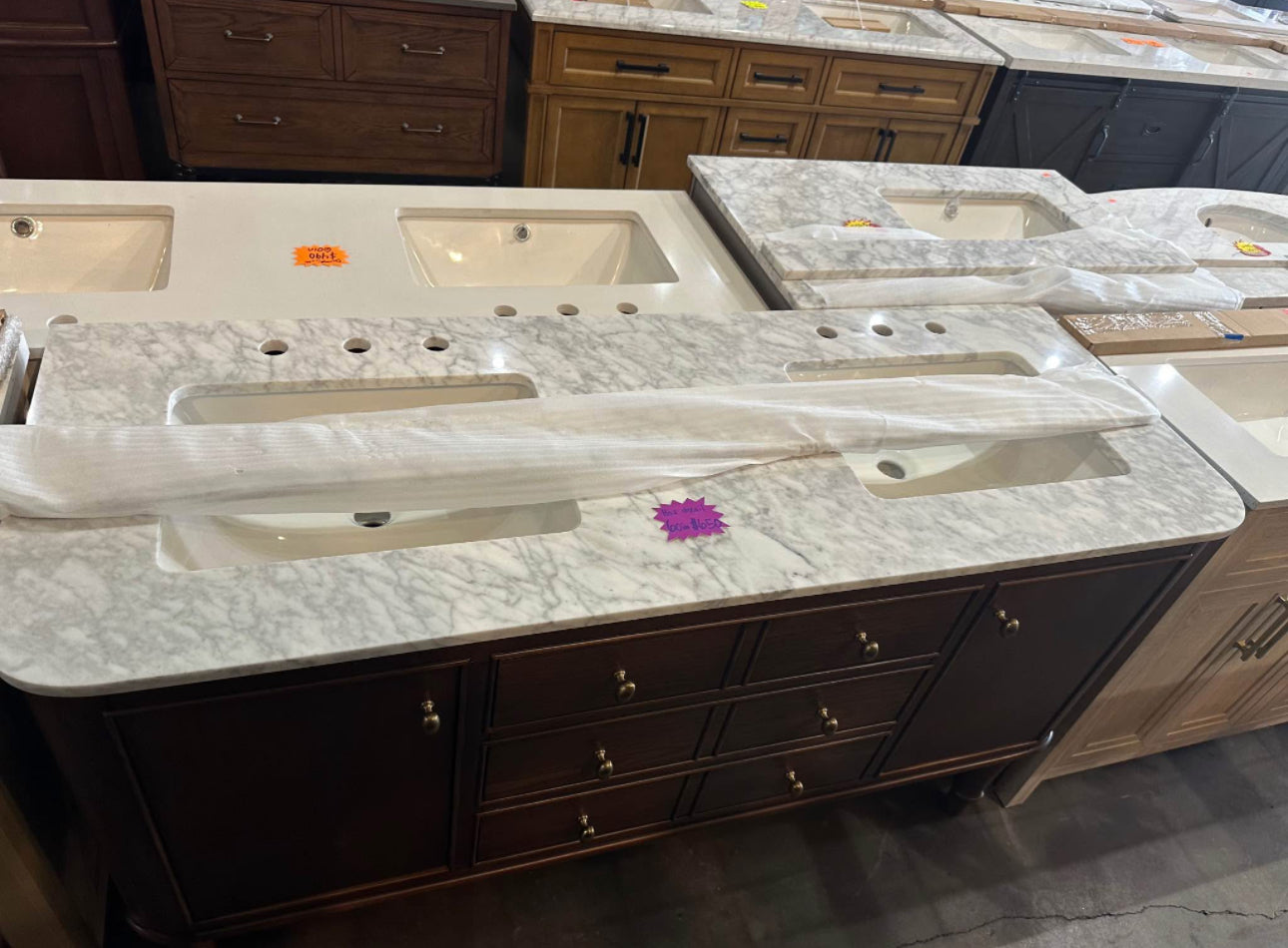 Home Decorators Collection
Collette 60 in. Double Sink Cinnamon Oak Bath Vanity with White Carrara M