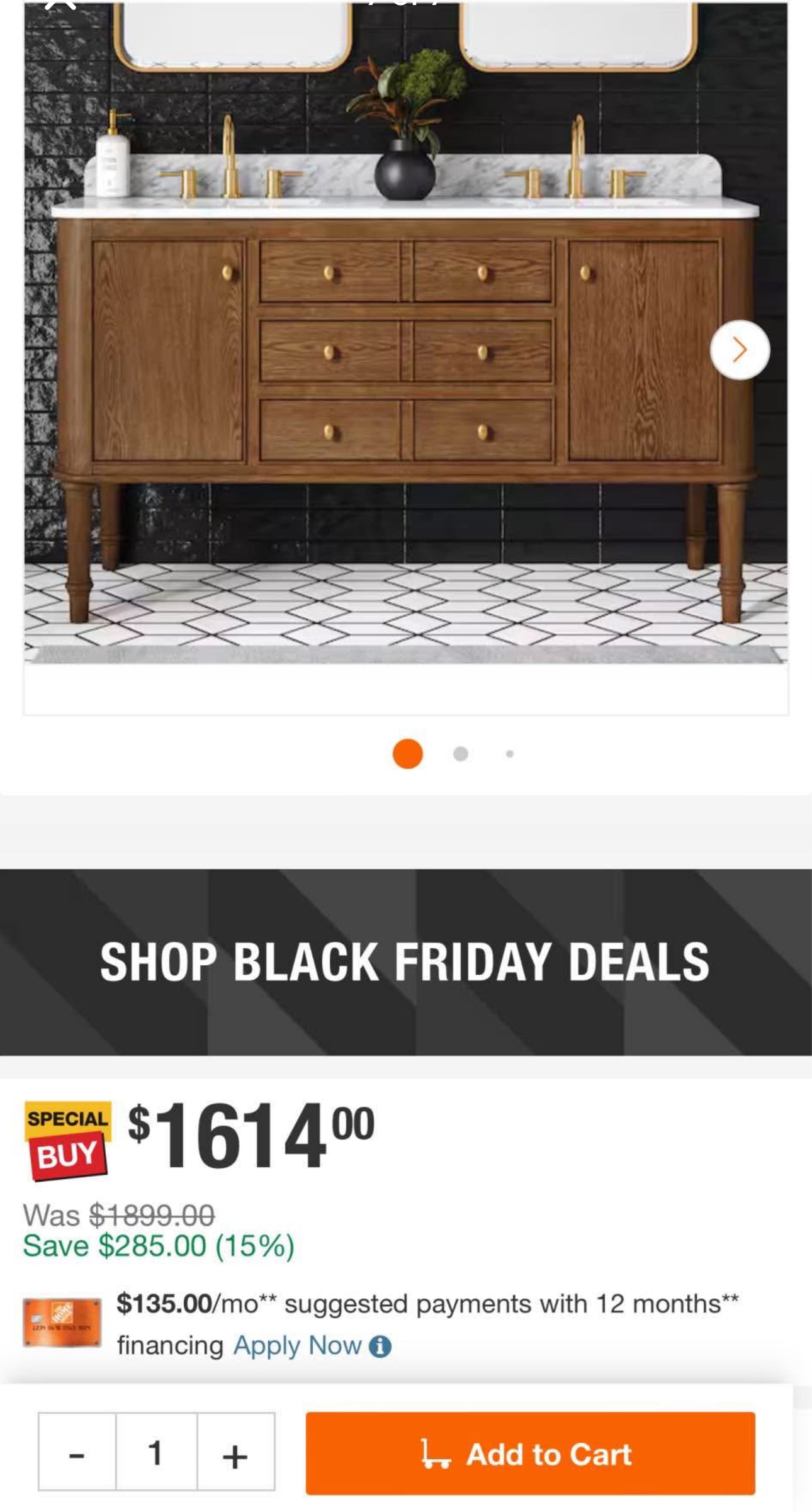 Home Decorators Collection
Collette 60 in. Double Sink Cinnamon Oak Bath Vanity with White Carrara M