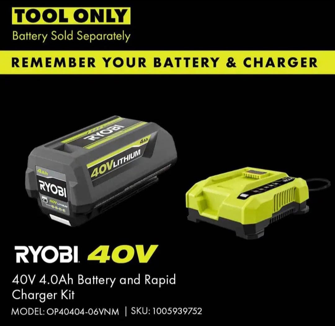 RYOBI
40V HP Brushless 16 in. Battery Chainsaw (Tool Only)