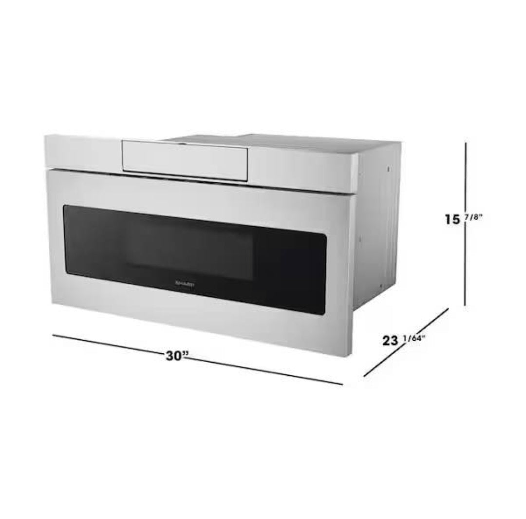 Sharp
30 in. 1.2 cu. ft. Built-In Microwave Drawer with Concealed Controls and Sensor Cooking in Rea
