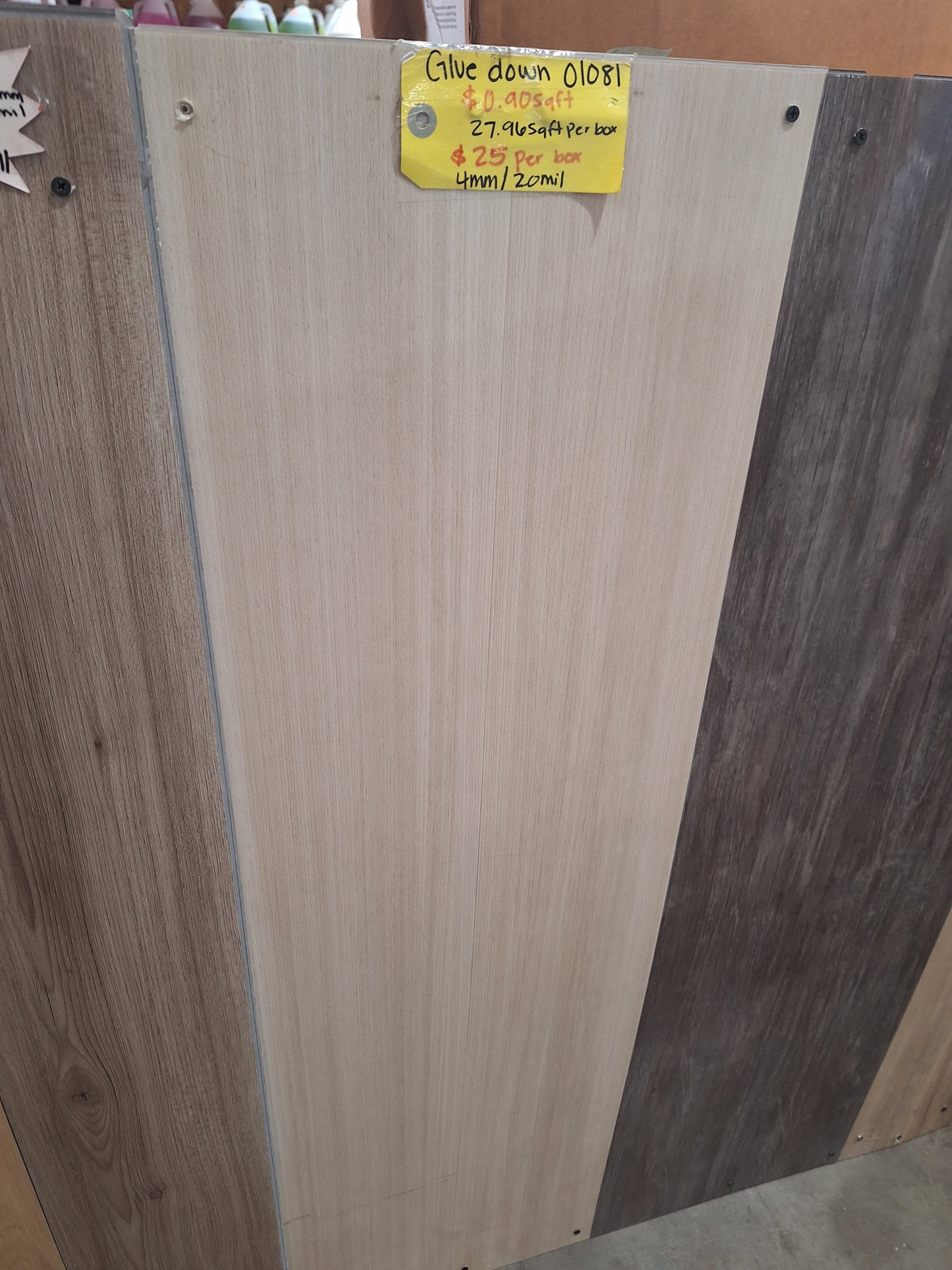 Glue down vynil flooring 4mm/ 20mil