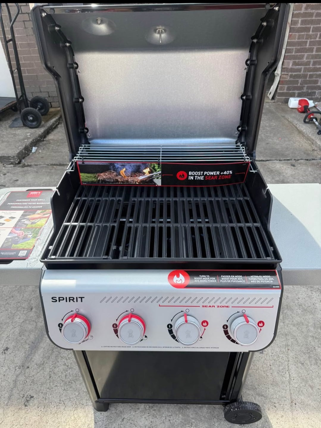 Weber
Spirit SB-E-425 4-Burner Liquid Propane Gas Grill in Black with Sear Zone and Weber Works Comp