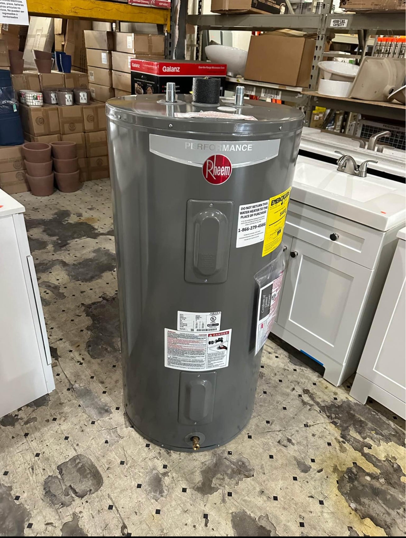 Rheem Performance 50 Gal. 4500-Watt Elements Medium Electric Water Heater with 6-Year Tank Warranty