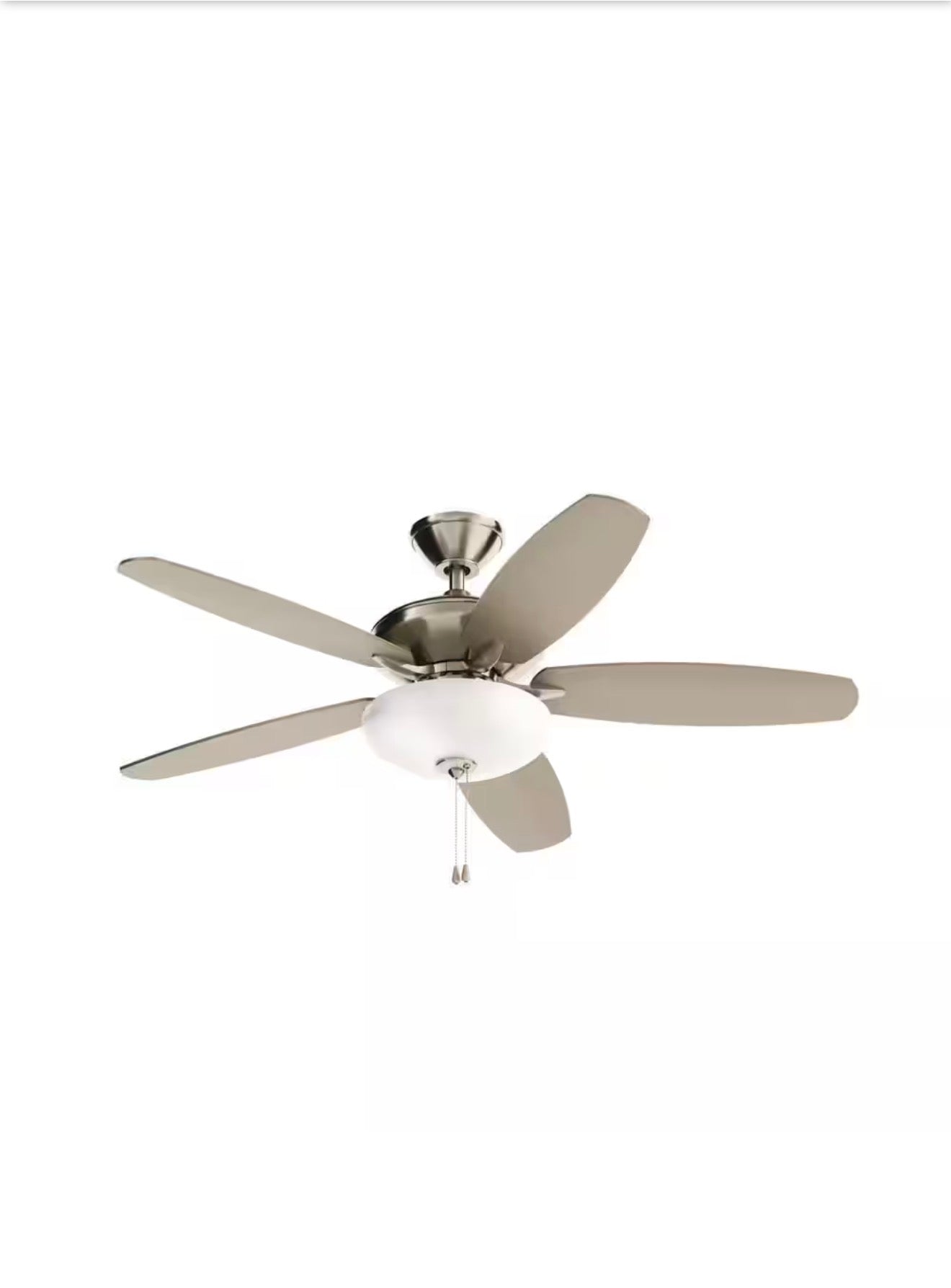 KICHLER
Renew Select 52 in. Indoor Brushed Stainless Steel Dual Mount Ceiling Fan with LED Bulbs wit