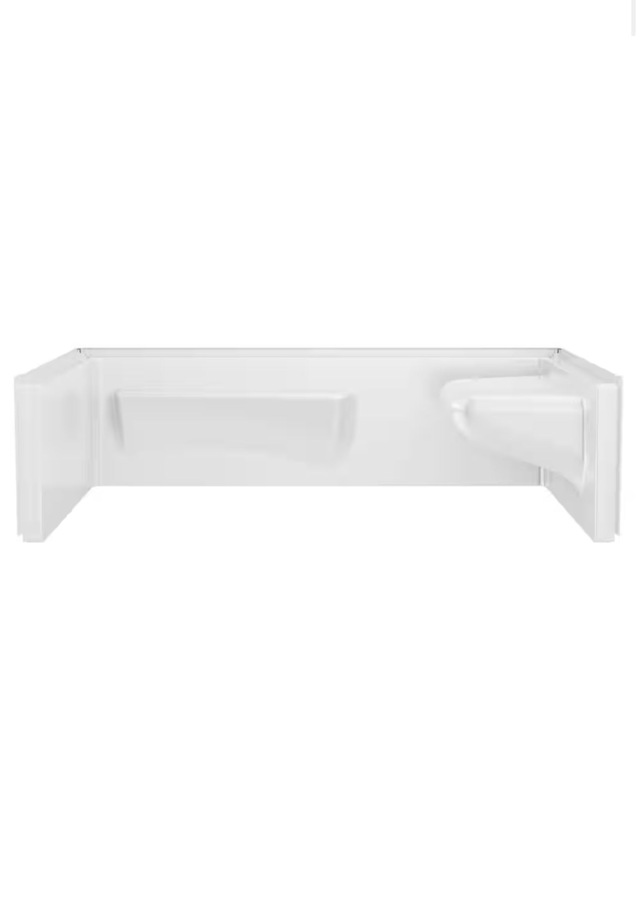 Classic 500 left  Seat 60 in. W x 17.13 in. H 3-Piece Direct-to-Stud Alcove Shower Wall Surround in High Gloss White