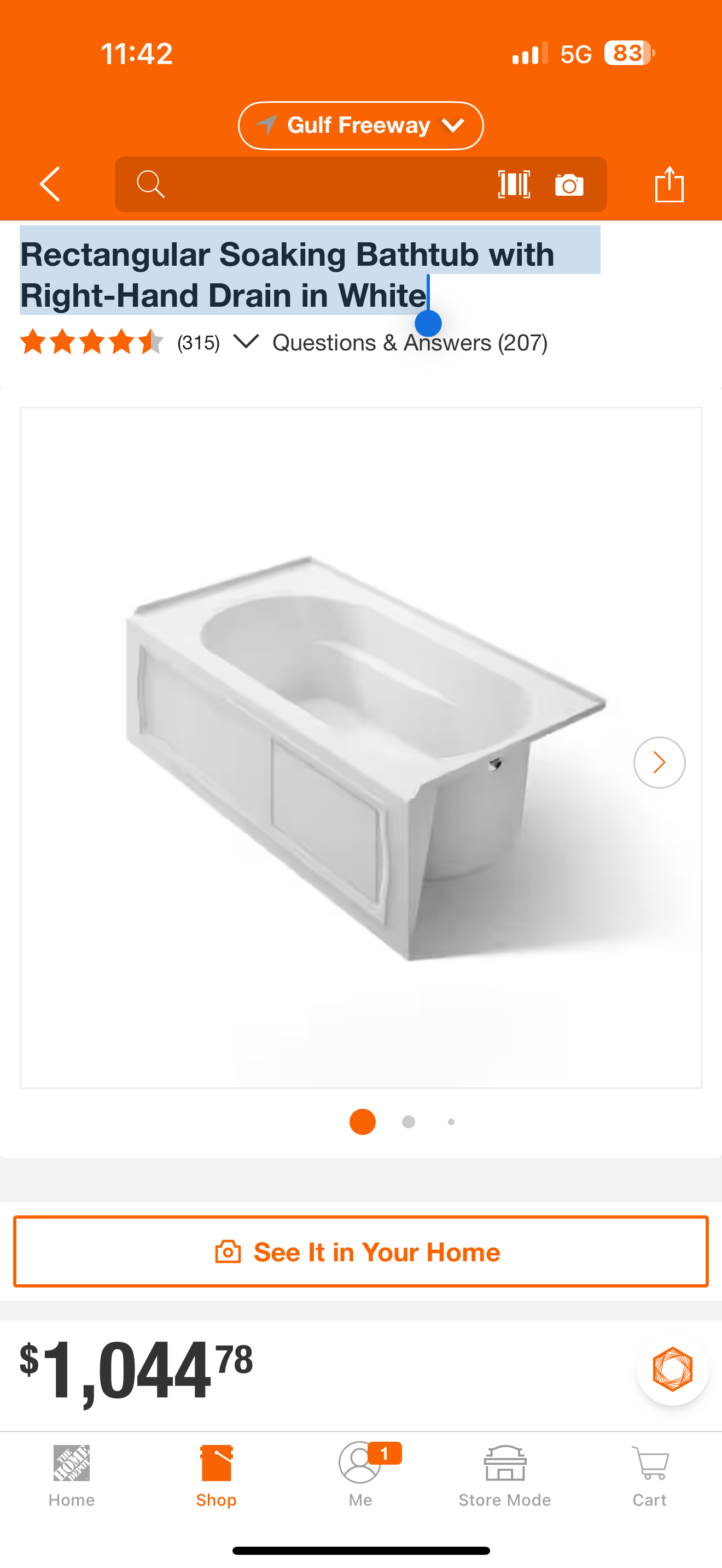 KOHLER
Devonshire 60 in. x 32 in. Rectangular Soaking Bathtub with Right-Hand Drain in White