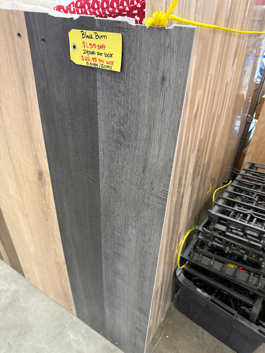 Black burn Vynil flooring waterproof ( 29sq ft