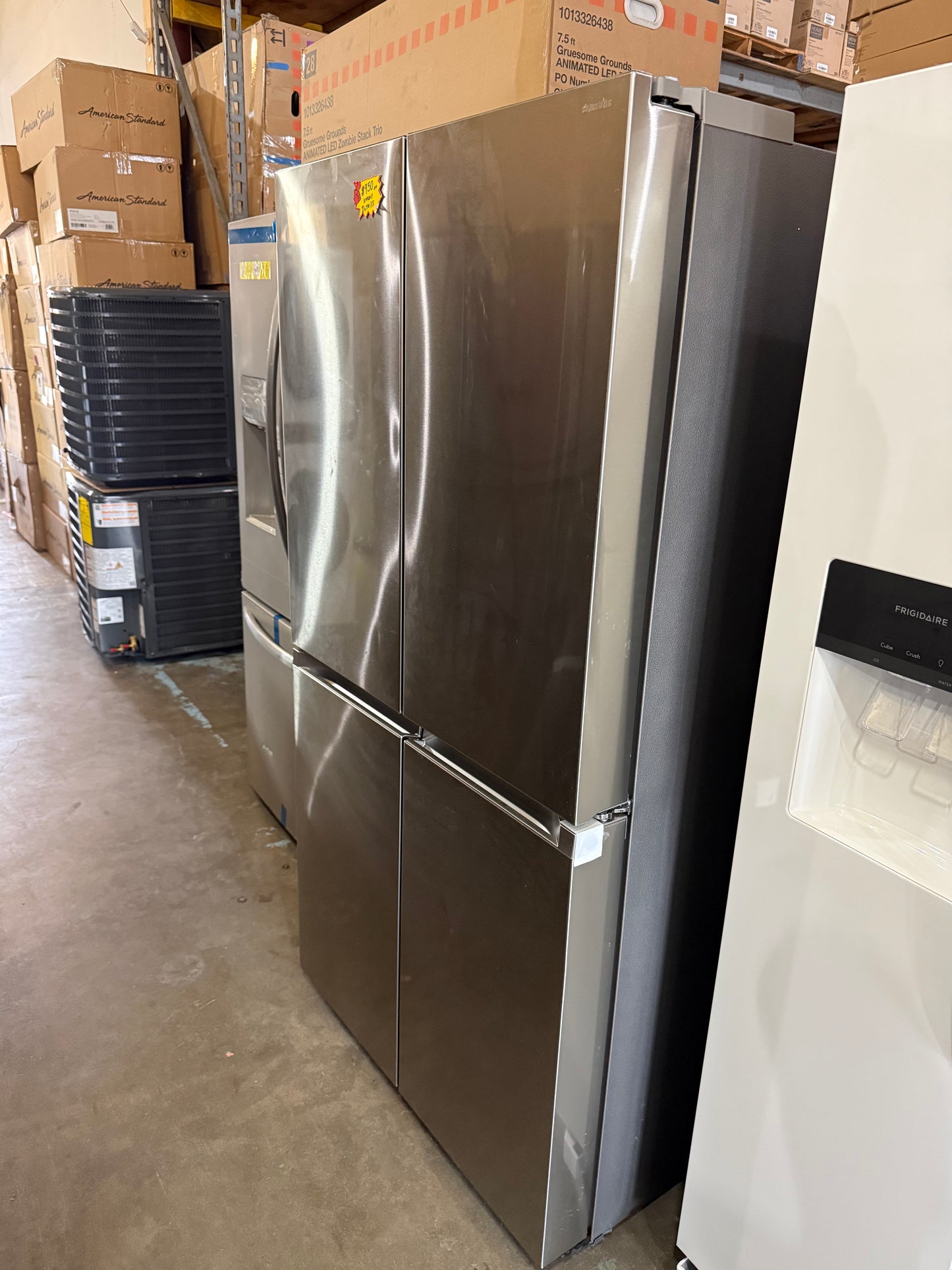 Samsung
Bespoke 36 in. 23 cu. ft. Counter Depth 4-Door Flex French Door Refrigerator in Stainless Steel with Beverage Center