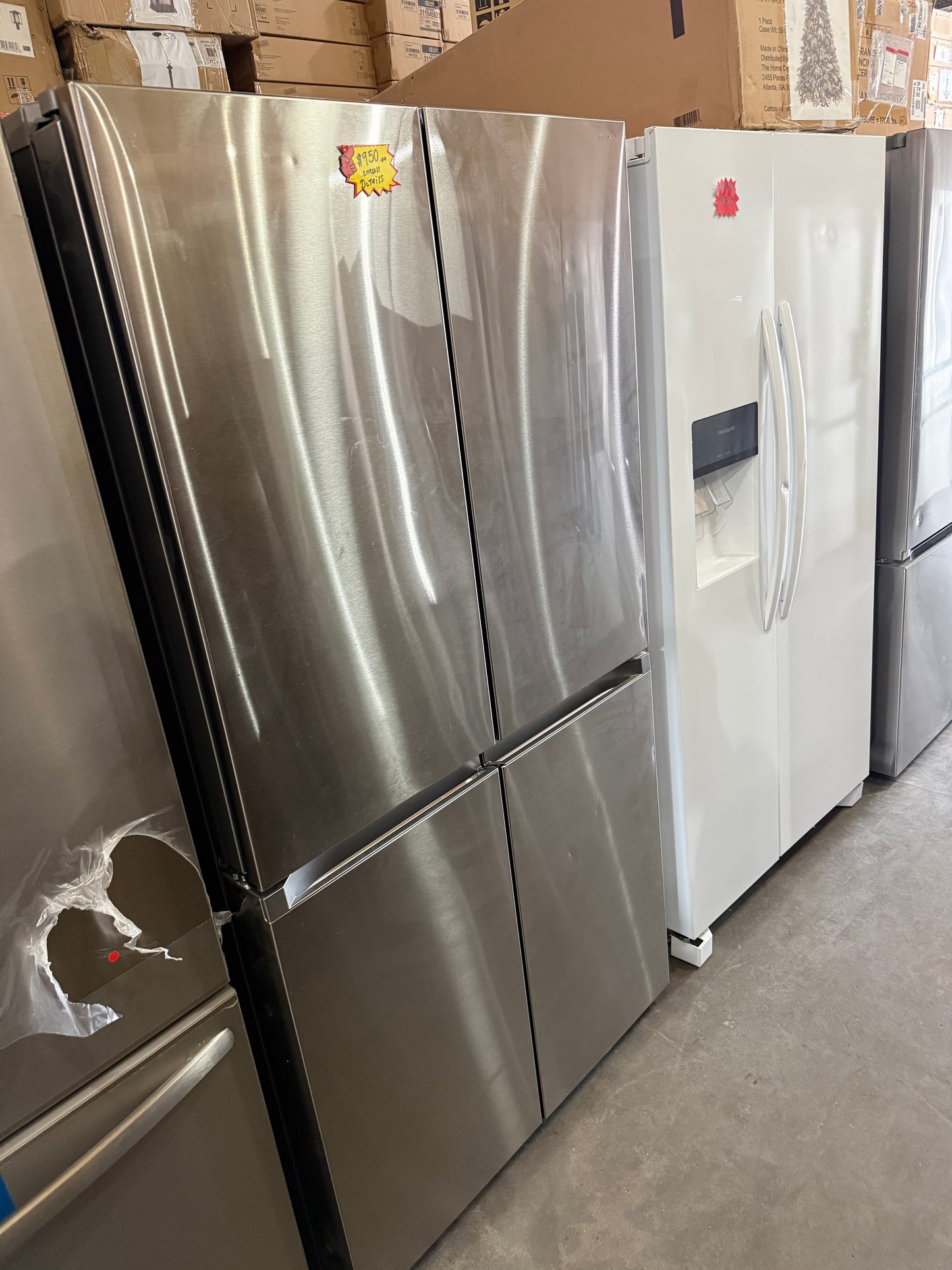 Samsung
Bespoke 36 in. 23 cu. ft. Counter Depth 4-Door Flex French Door Refrigerator in Stainless Steel with Beverage Center