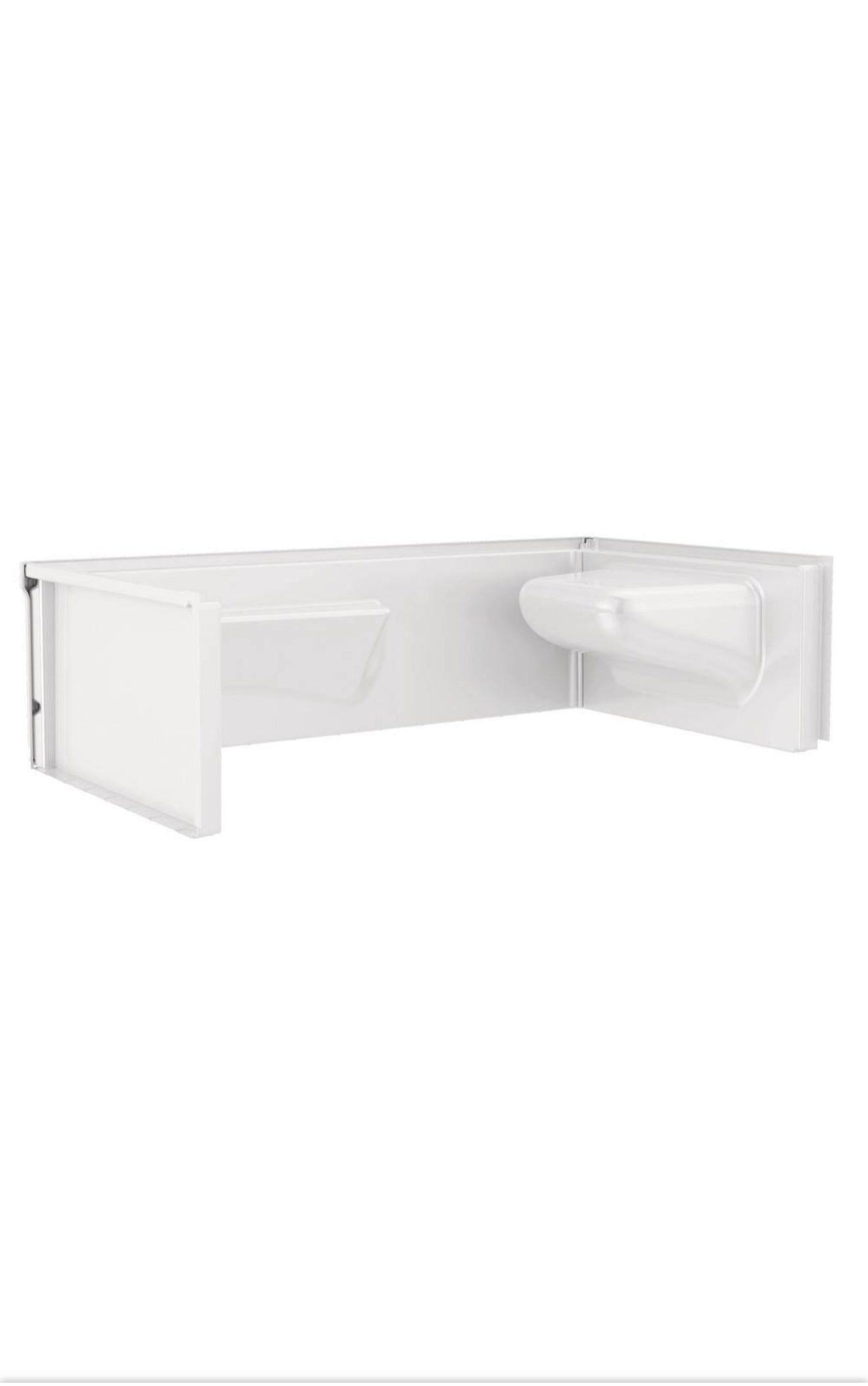 Classic 500 left  Seat 60 in. W x 17.13 in. H 3-Piece Direct-to-Stud Alcove Shower Wall Surround in High Gloss White