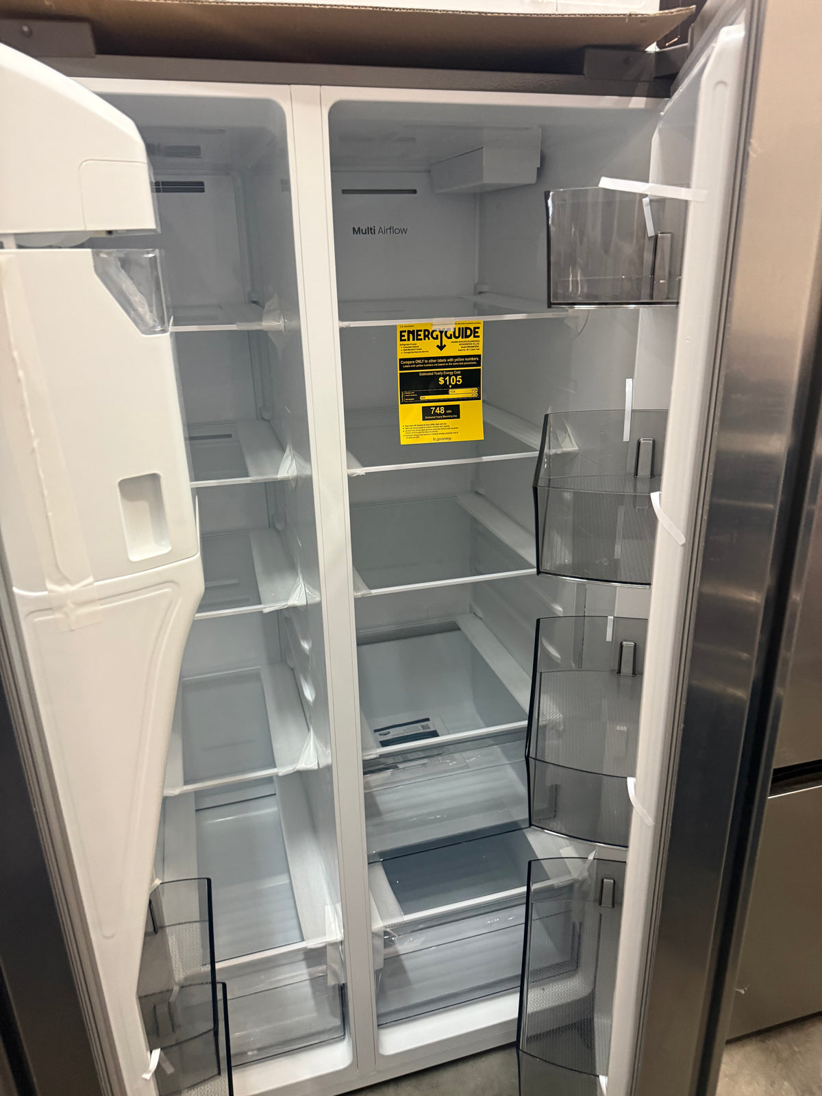 Hisense Ultra Capacity 29.1-cu ft Standard-Depth 36-in Wide Side-by-Side Refrigerator with Ice Maker ,Water