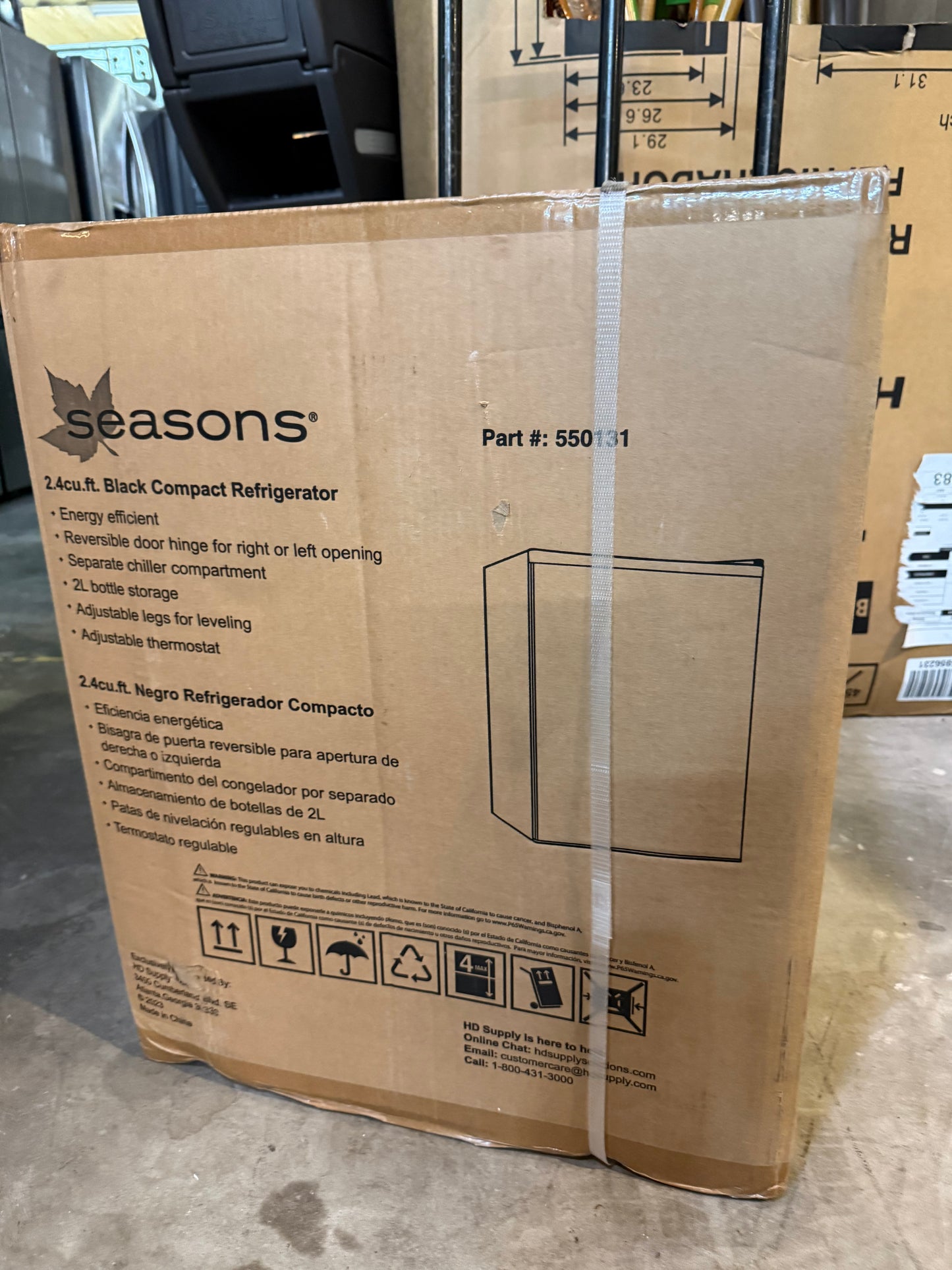 Seasons
2.4 cu. ft. Mini Fridge in Black