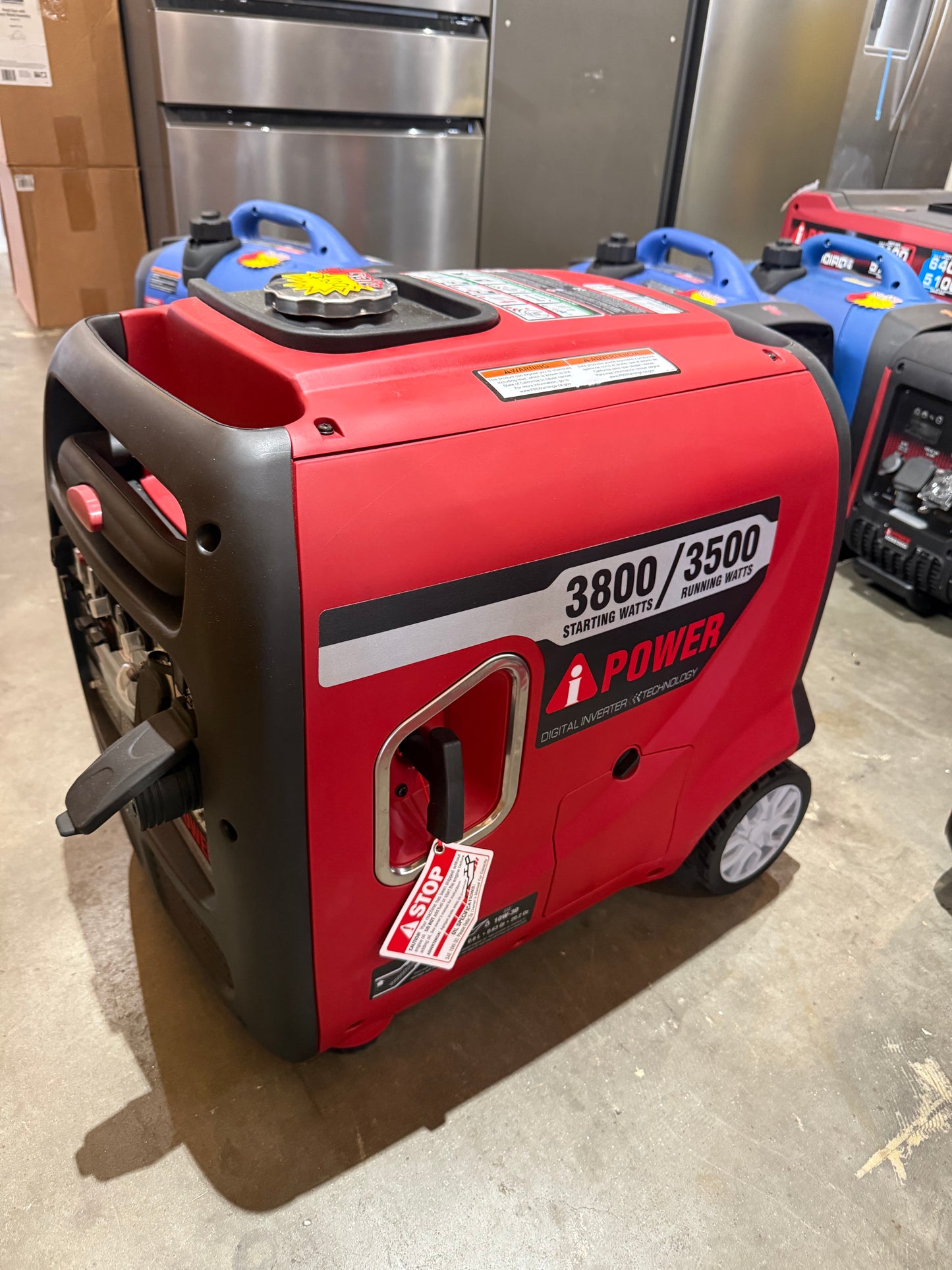 3,800-Watt Recoil Start Gasoline Powered Inverter Generator with CO Sensor
