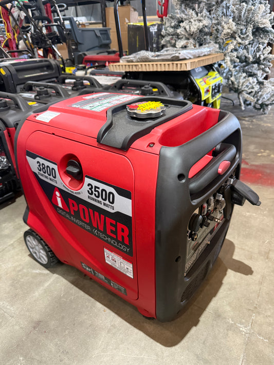 3,800-Watt Recoil Start Gasoline Powered Inverter Generator with CO Sensor