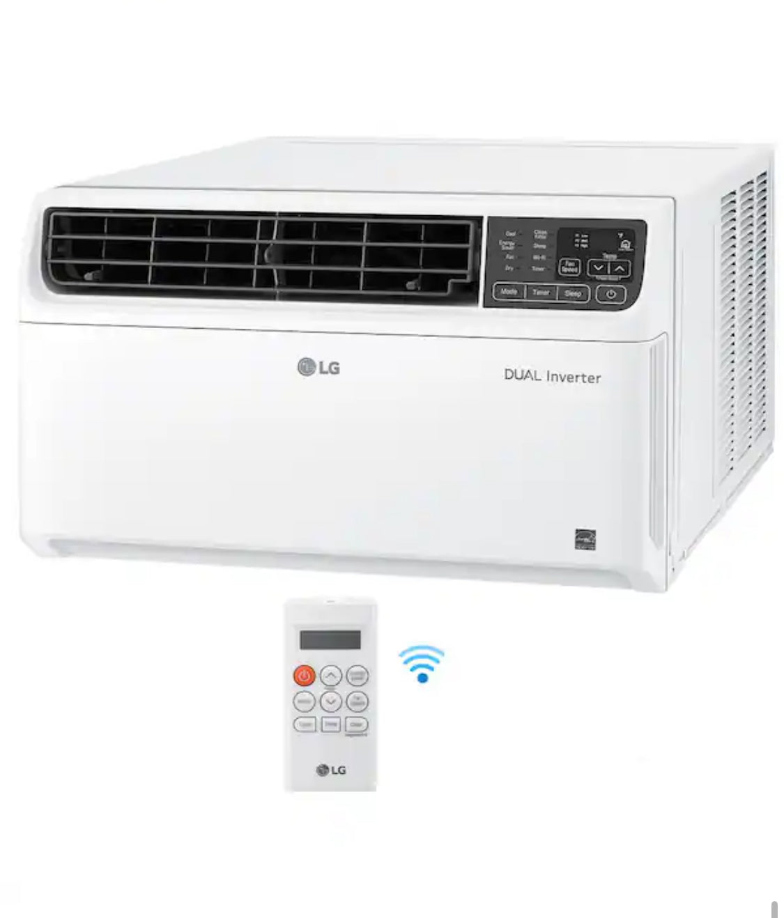 LG
23,500 BTU 230/208V Window Air Conditioner Cools 1400 Sq. Ft. with Dual Inverter, Wi-Fi Enabled & Remote in White