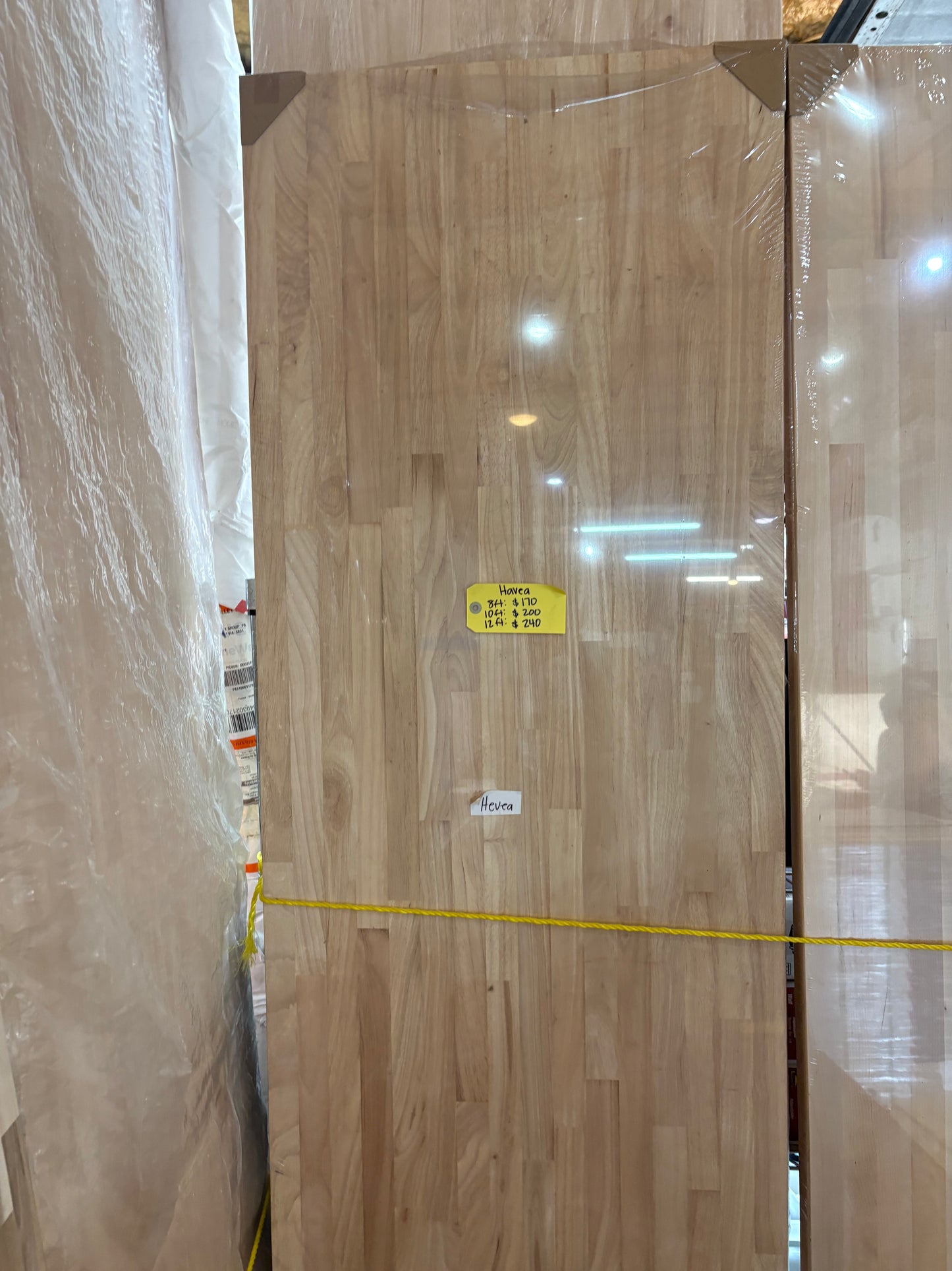 Hevea butcher block 8ft & 10ft