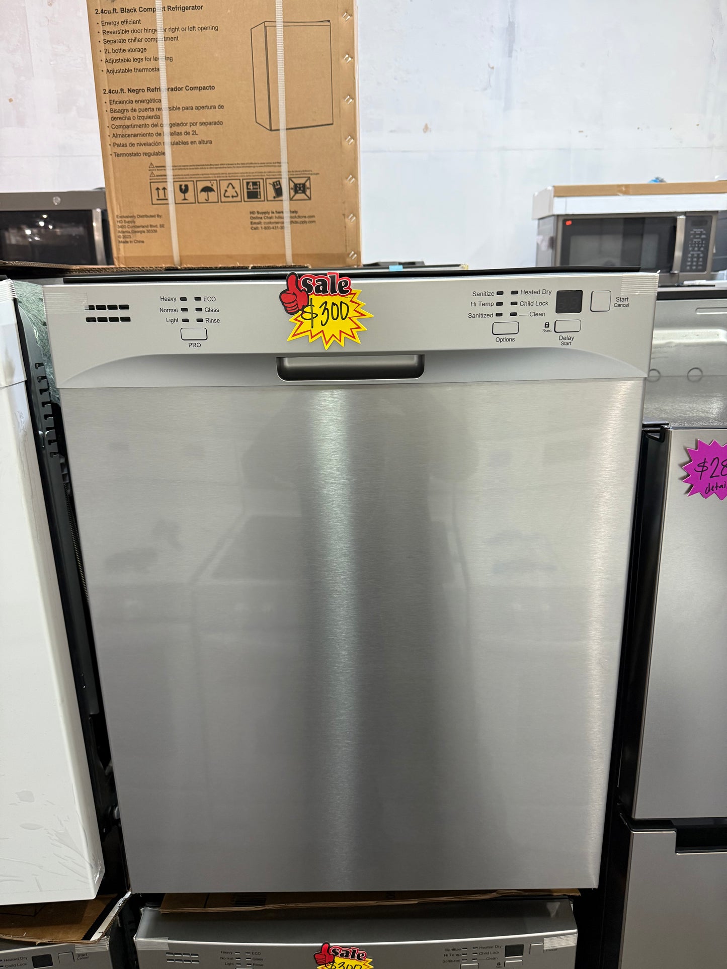 Seasons ENERGY STAR 24in. Front-Control Dishwasher 52 DBA With 2 Racks Stainless Steel Tub, Stainless Steel