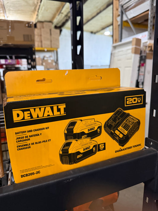 DEWALT 20 -Volt 2 -Pack Lithium-ion ( 5 Ah 5 Ah Battery and Charger )