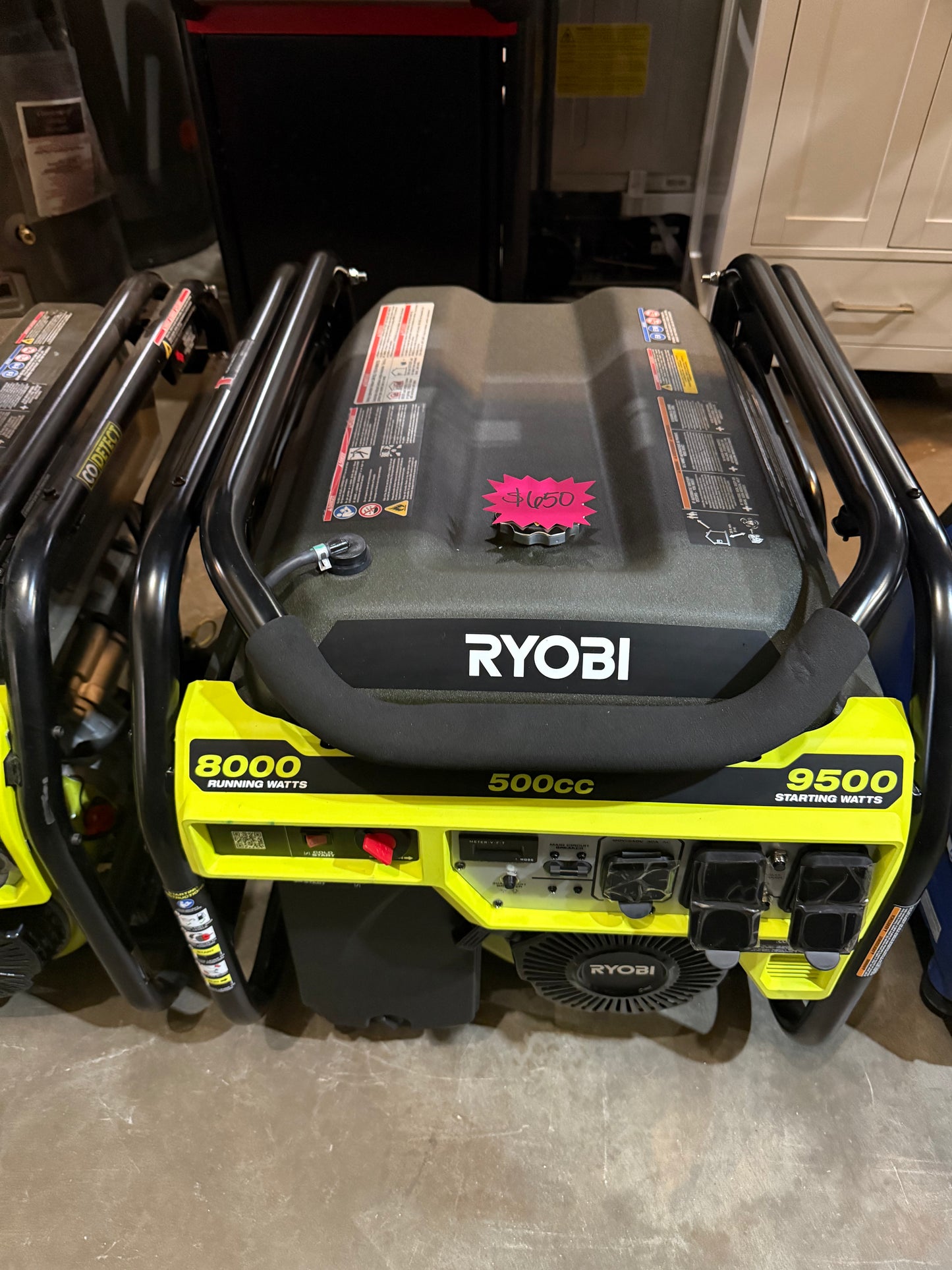 RYOBI
8000-Watt Recoil Start Gasoline Powered Portable Generator with CO Shutdown Sensor