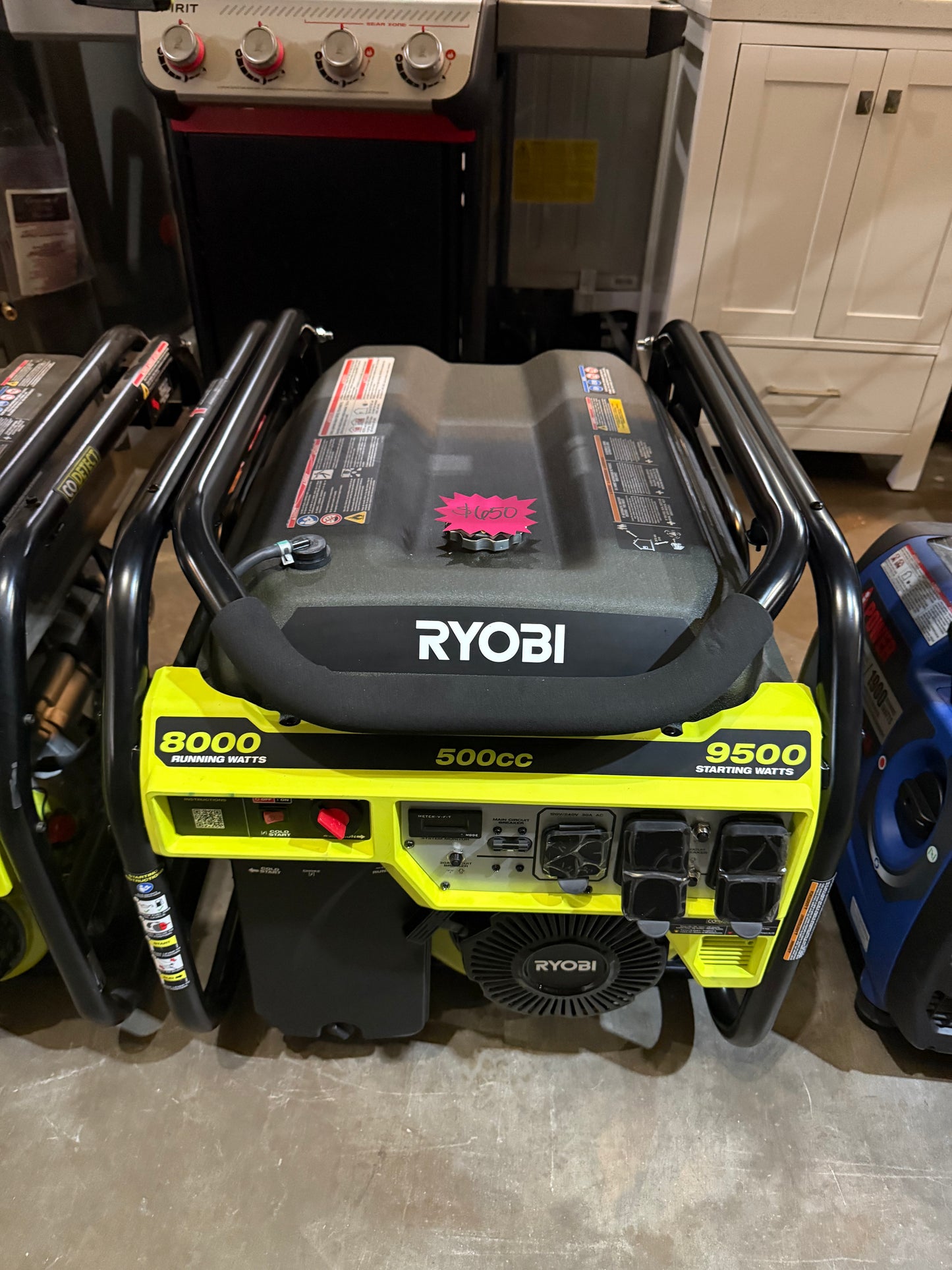 RYOBI
8000-Watt Recoil Start Gasoline Powered Portable Generator with CO Shutdown Sensor