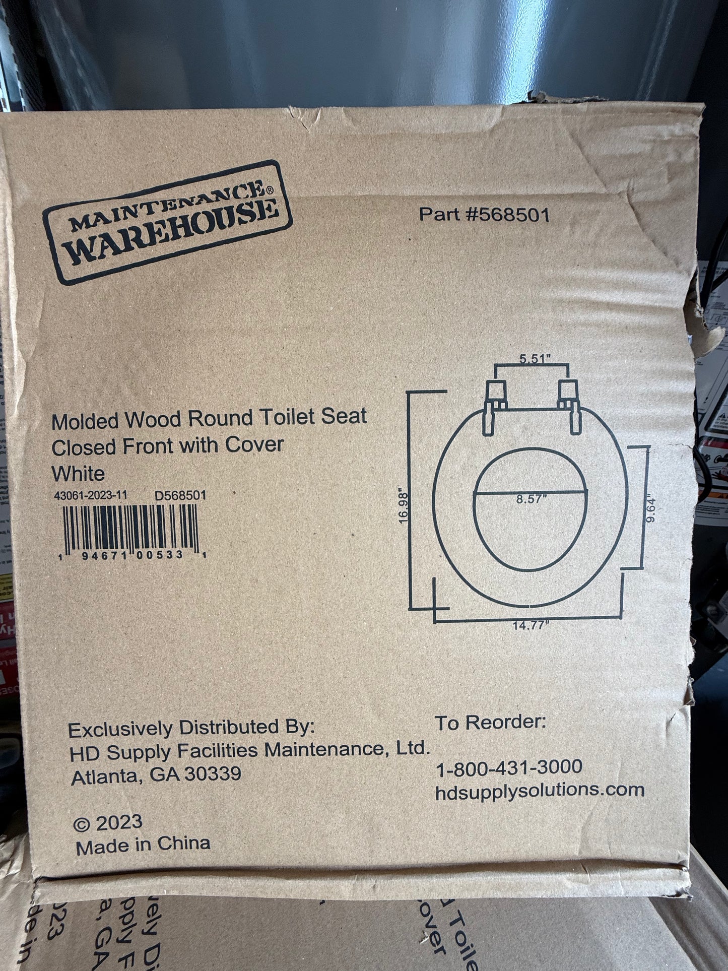 Maintenance Warehouse® Plastic Round Toilet Seat