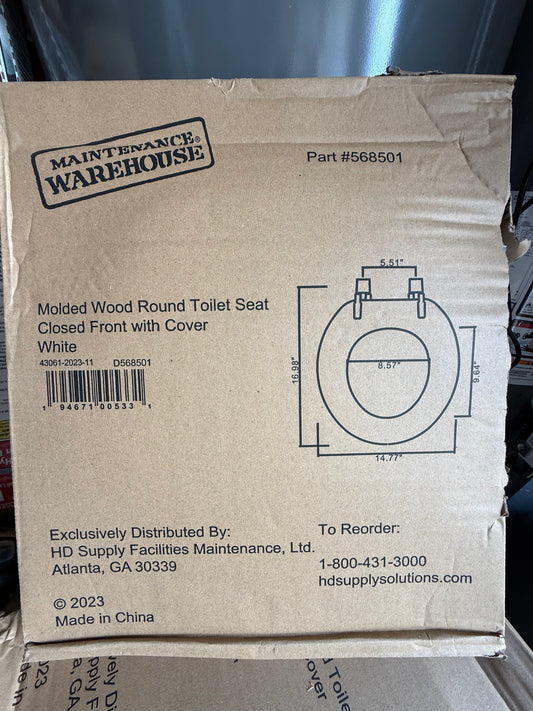 Maintenance Warehouse® Plastic Round Toilet Seat