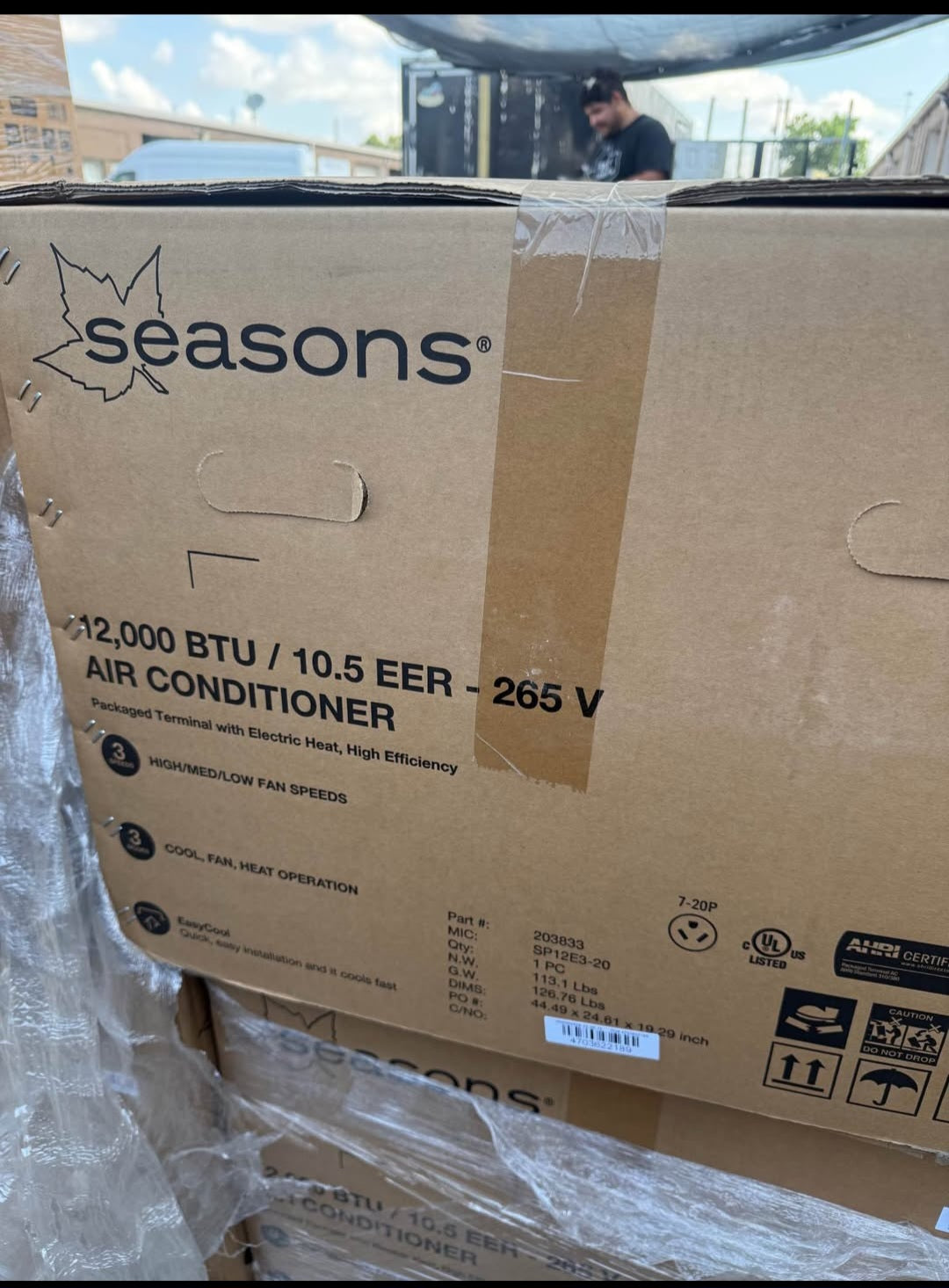 Seasons 12000 BTU 265 V 20-Amp Heat Pump PTAC